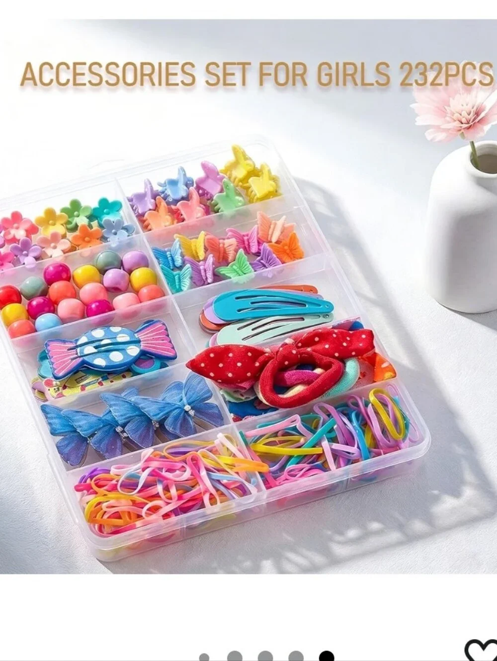 Hair Accessories for Girls, 232 Pcs Mini Hair Clips Set